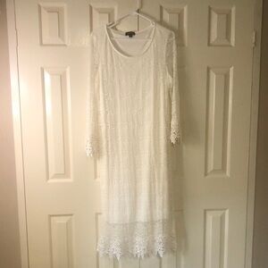 Elegant White Lace Dress
